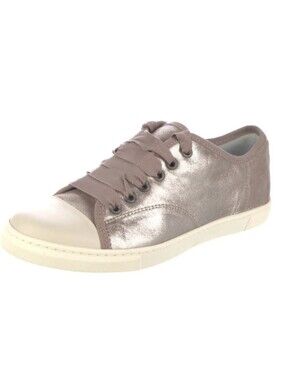 Lanvin Paris Leather Pink Metallic Women's Low-Top Sneaker Size 38 / 8